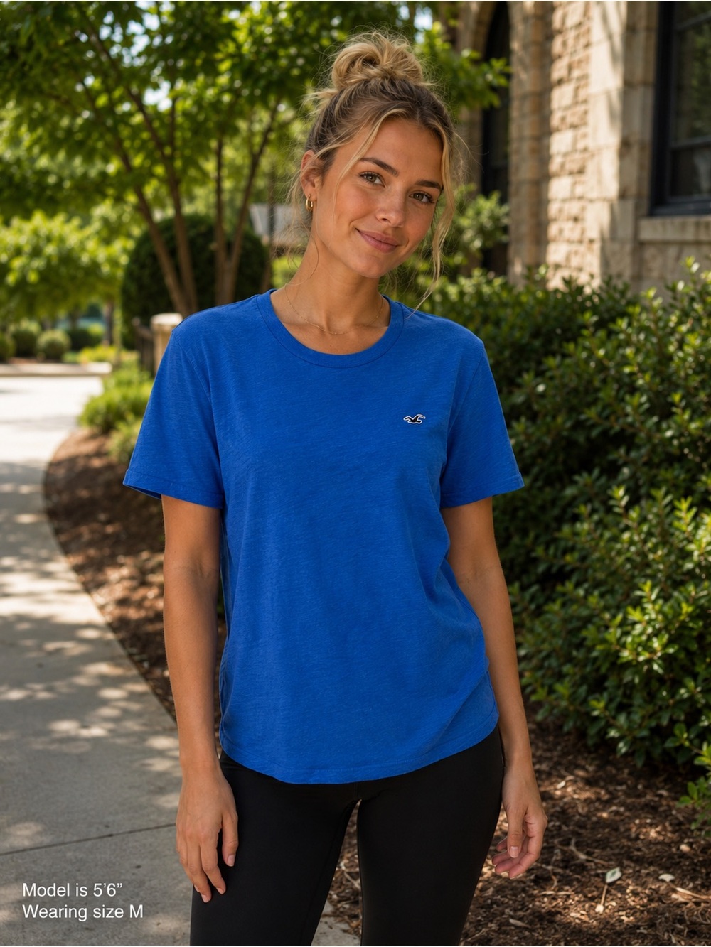 Hollister Royal Blue Crewneck T-Shirt Women’s Size Medium Short Sleeve Tee